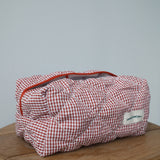 The Essentials Pouch - Cherry Gingham