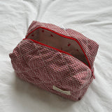 The Essentials Pouch - Cherry Gingham